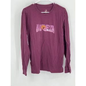 Ivory Ella Long Sleeve Top T Shirt Women Size Small‎ Purple Pink